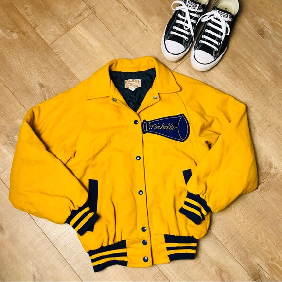 Vintage Jackets & Blazers - Vintage Varsity Cheerleader Letter Jacket
